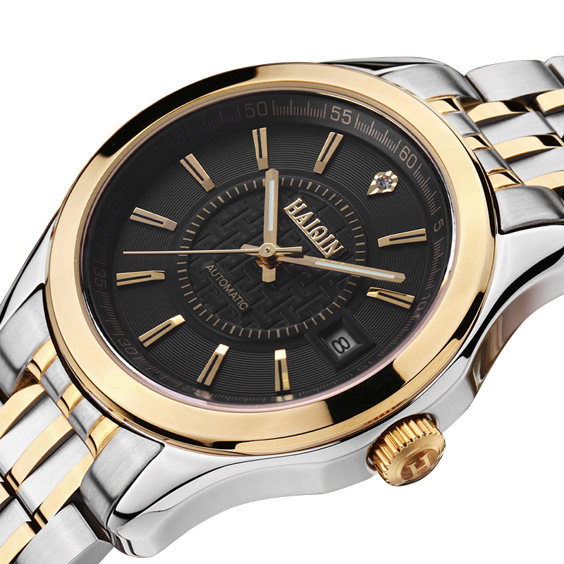 海琴手表全自动机械表男表商务防水男士腕表精钢镂空机械表男正品