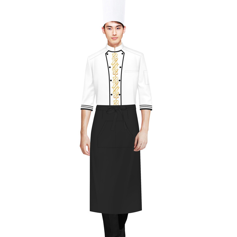 2020新款星级酒店厨师服设计图酒店工作服餐饮茶楼系列服装订制