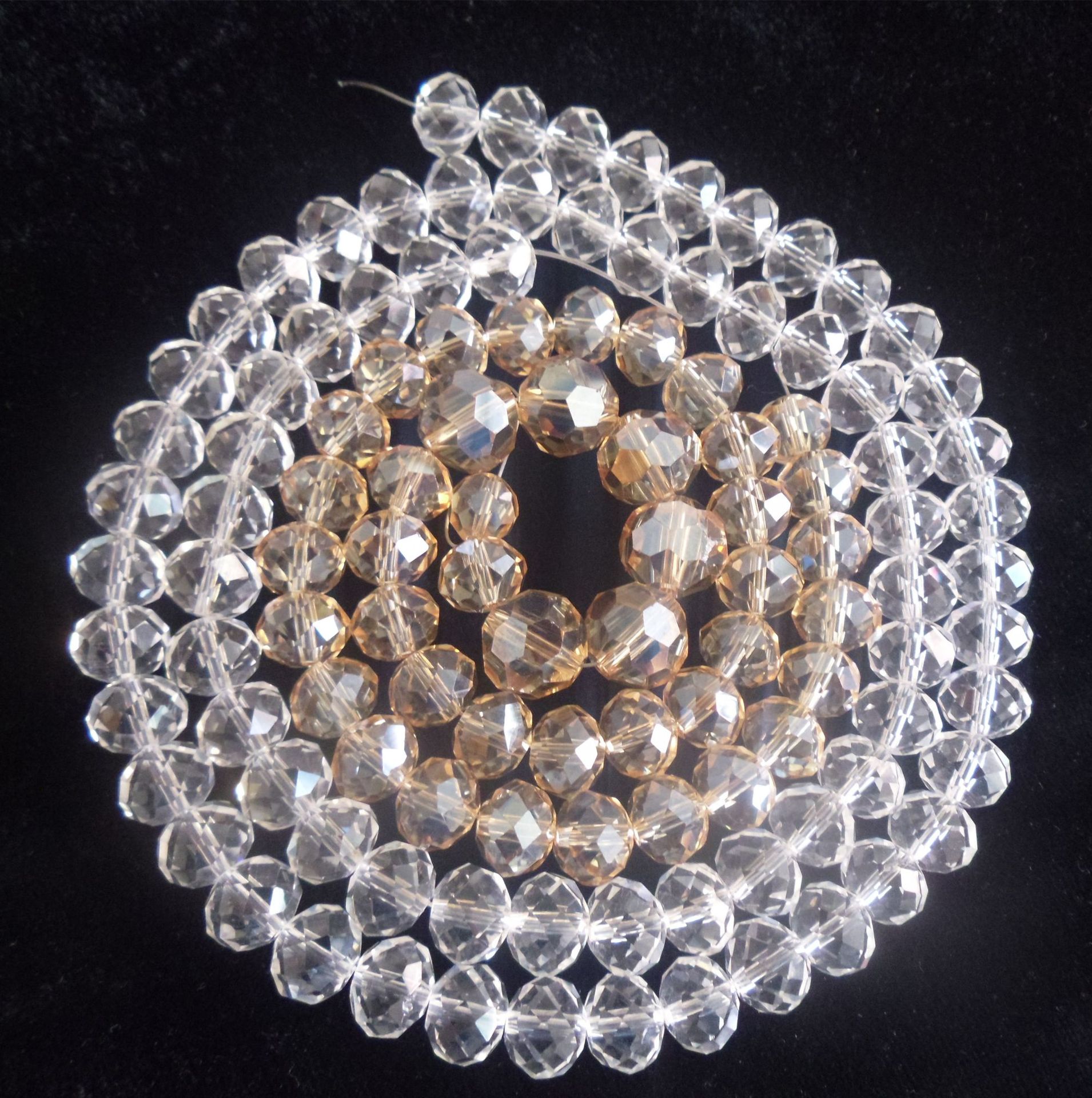 家居水晶灯饰配件水晶珠帘a级菠萝扁珠手工钥匙珠子散珠挂件吊坠