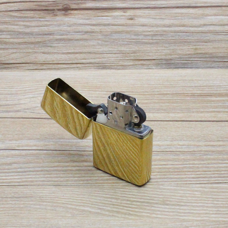 法国正品chief首领原装铜壳煤油打火机cf0300bj光板冰金批发