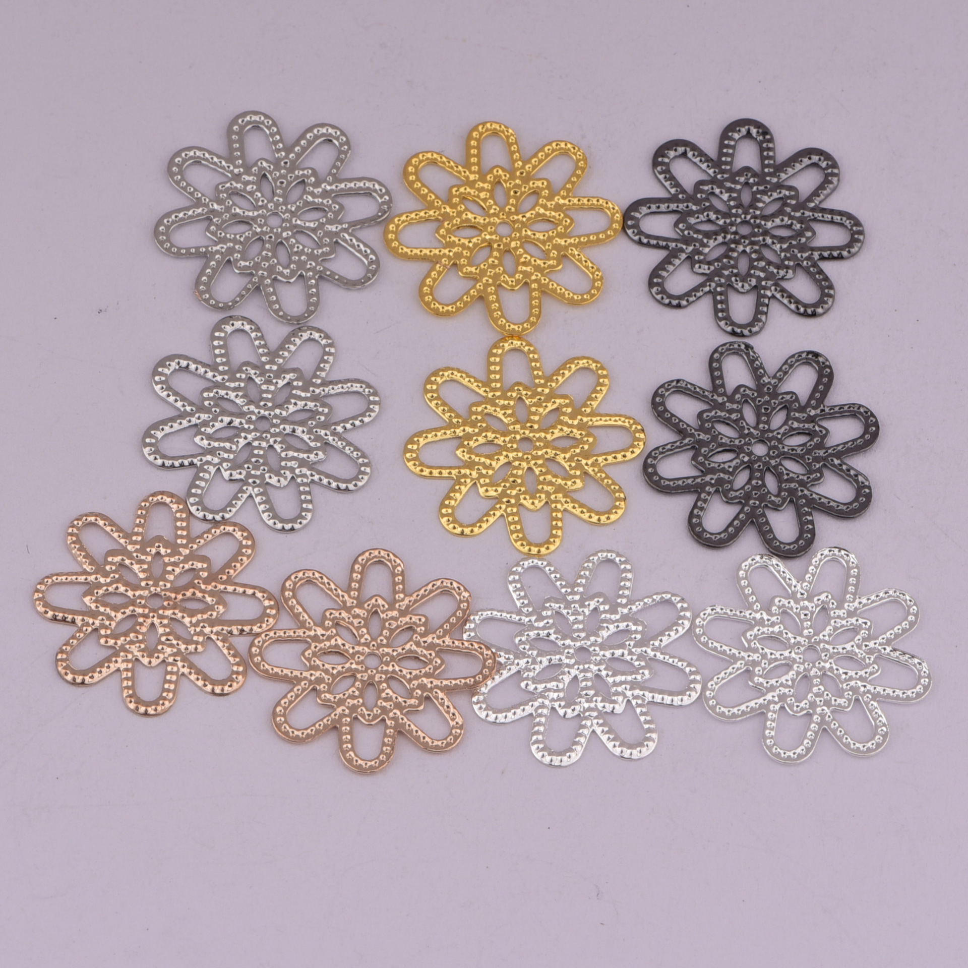 4mm空心梅花中孔吊坠 项链手链配件 手工材料