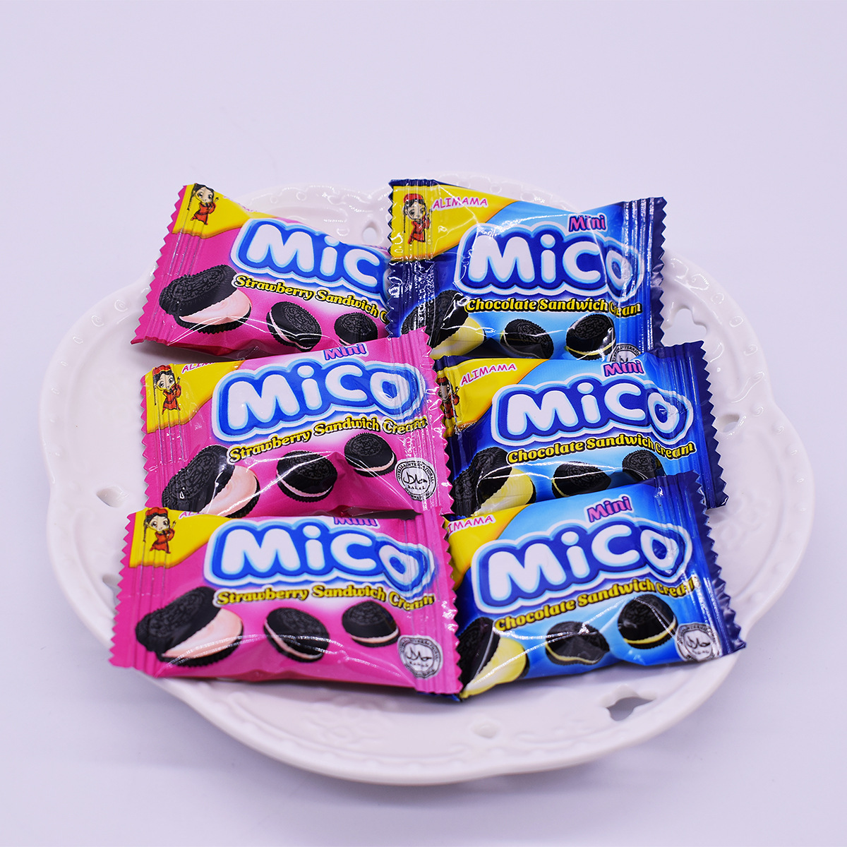 马来西亚进口零食mico奶油夹心饼干376g/袋 休闲迷你小饼干批发
