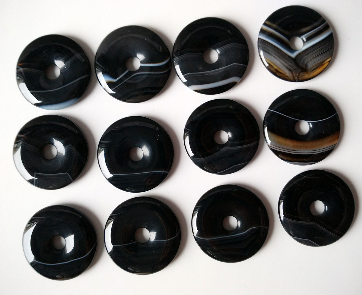 日本风水石天然影子石平安扣吊坠影子石情侣款平安扣项坠-阿里巴巴