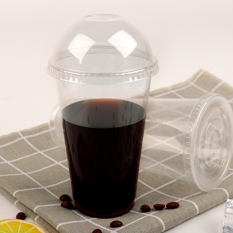 90口径pp吸塑杯高透加厚奶茶杯果汁冷饮杯一次性塑料杯定制logo