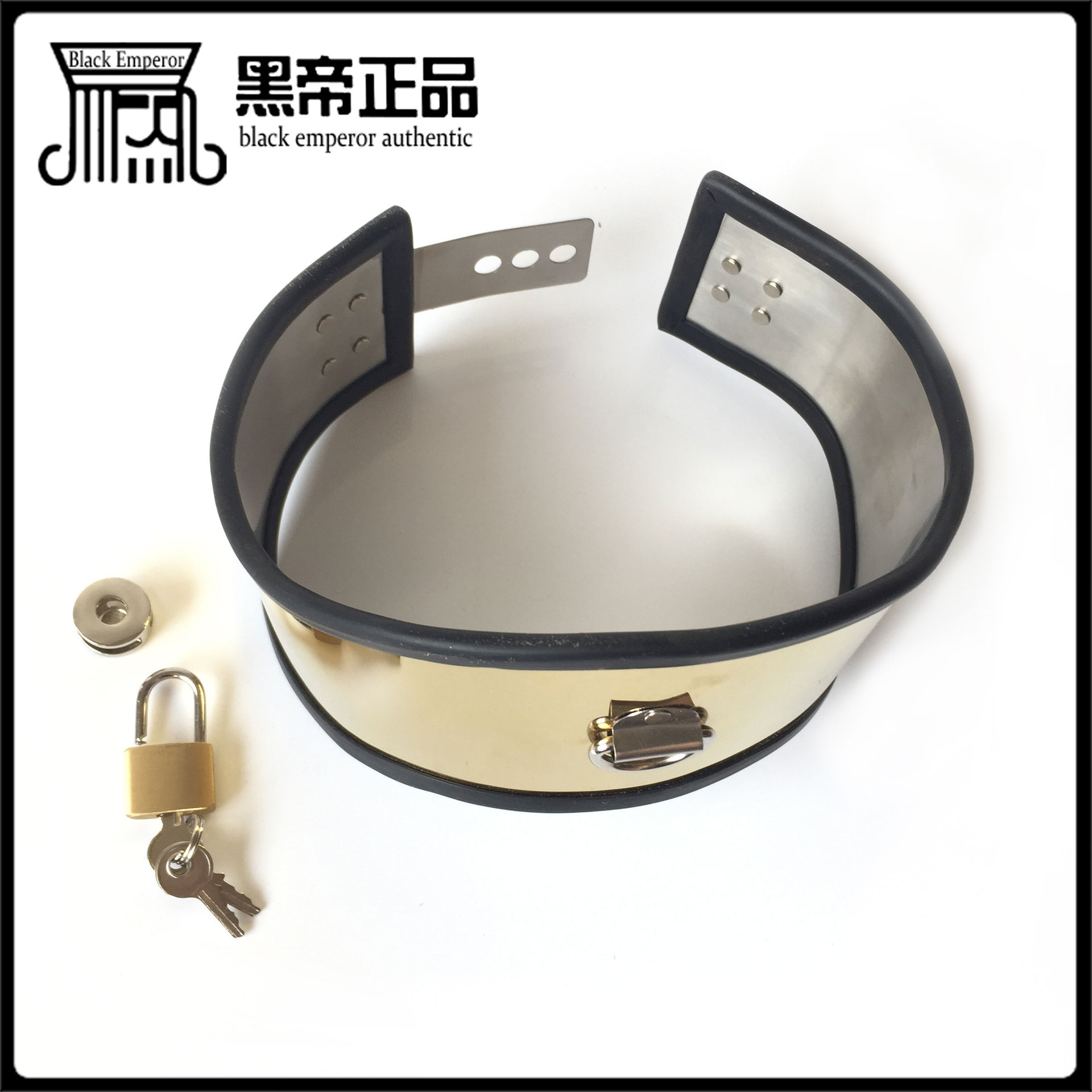 黑帝厂家直销成人情趣用品钛金不锈钢美脖护套 情趣项圈