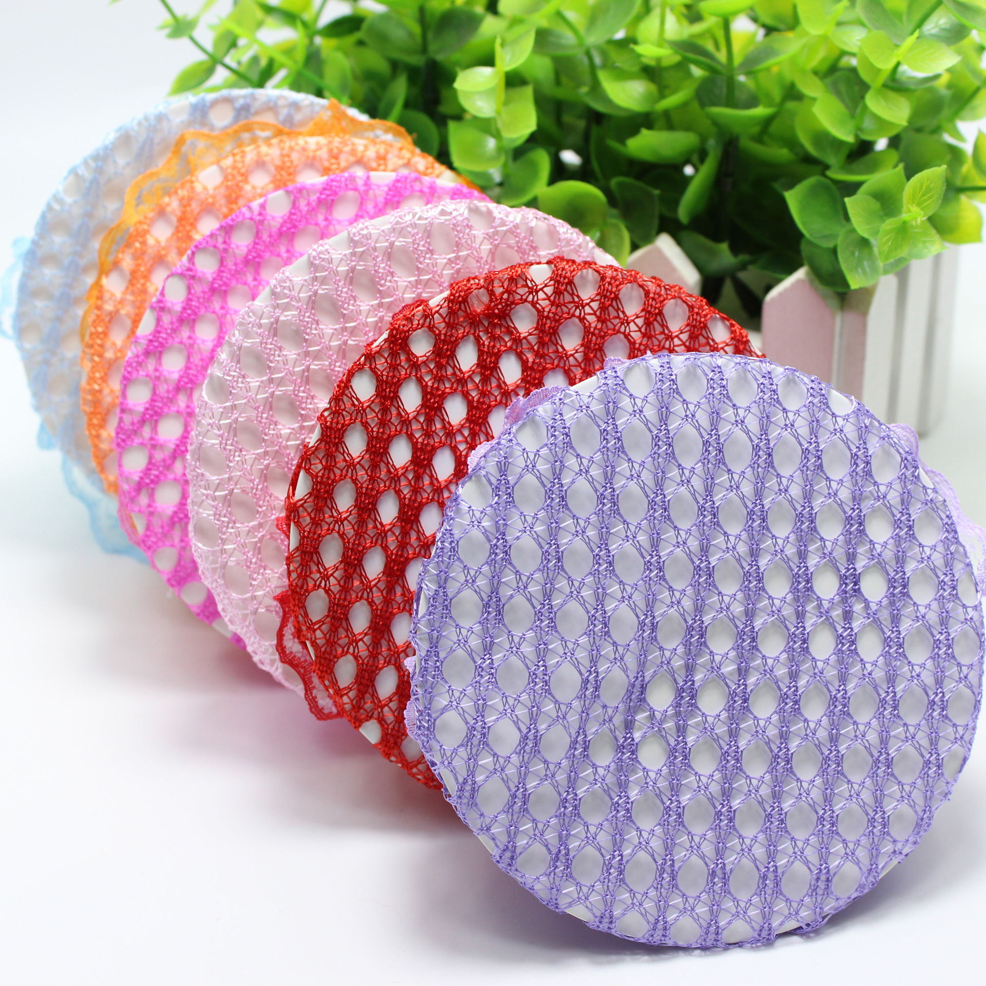 儿童舞蹈头花彩色发网兜 成人盘发兜 丸子头精美细网发饰批发