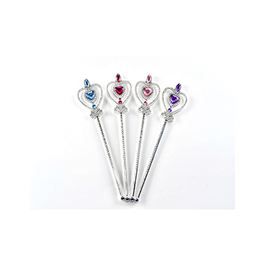 冰雪奇缘艾莎公主桃心棒 冰雪女王桃心魔法棒 蓝钻魔法权杖