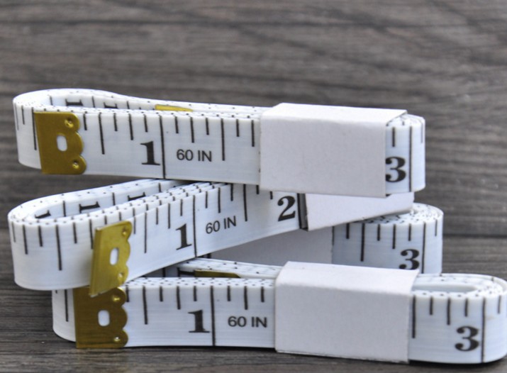 现货150cm软尺 皮尺 裁缝尺量衣 白底黑字英尺白底红字市尺