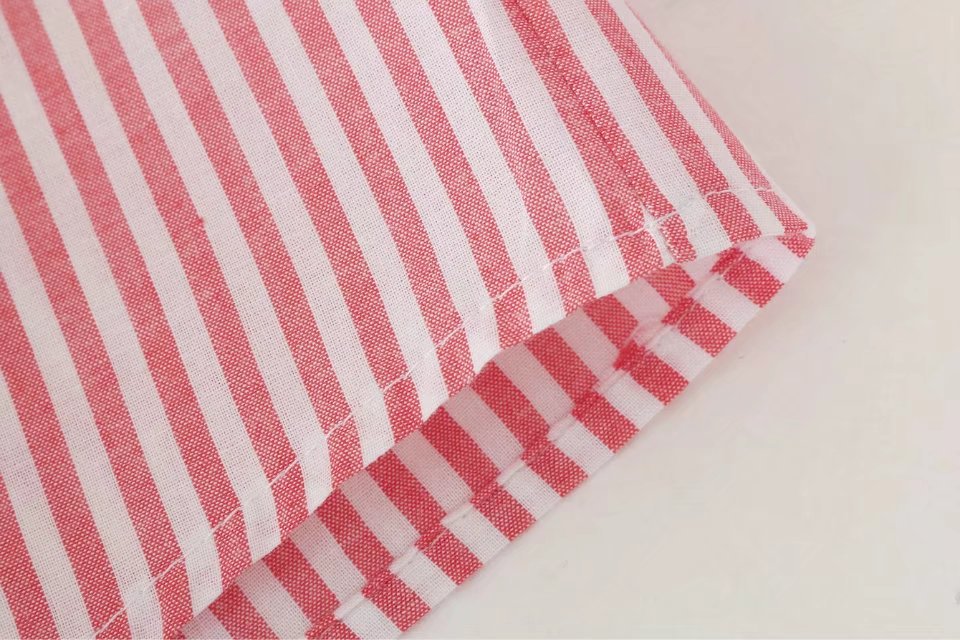 欧洲站2017时尚女装新款全棉条纹搂空衬衫长袖女式衬衣 011056