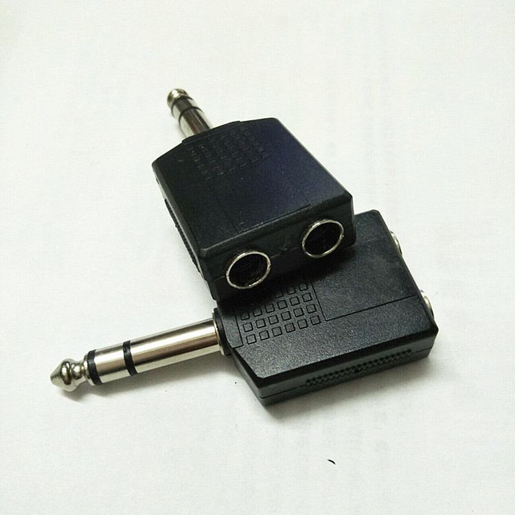 双声道 6.5 插头耳机一分二 情侣 音频 转接头 舞台音响6.5一拖二