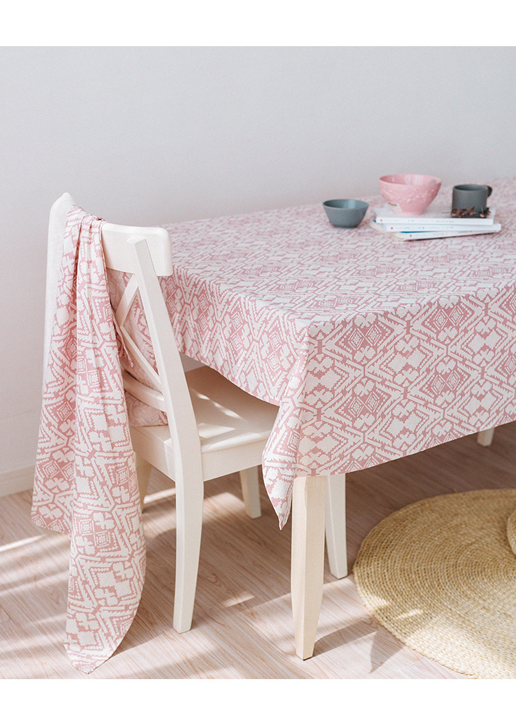 日式桌布布艺小清新桌布北欧简约现代茶几桌布长方形圆形桌布文艺