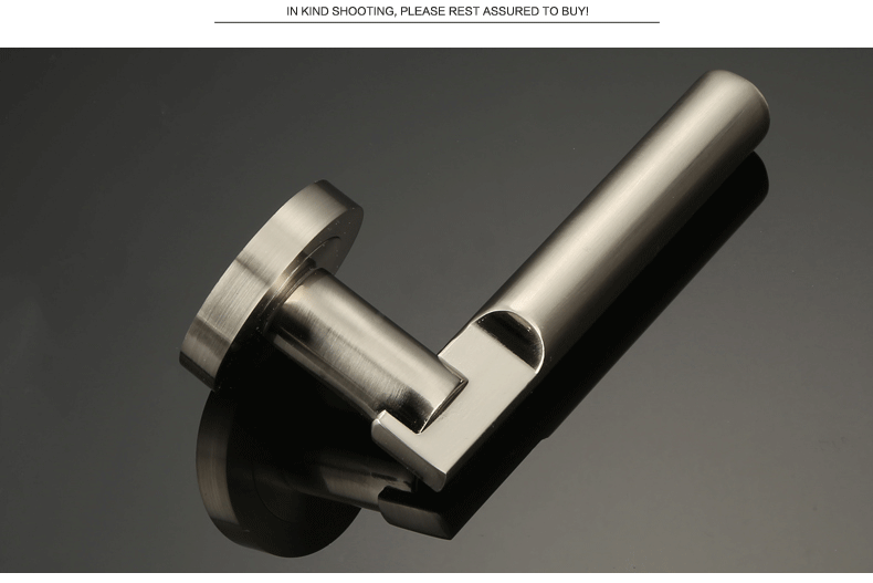 嘉旺电镀镍拉丝铝合金室内门分体门把手锌合金分体圈52mm厂家直销