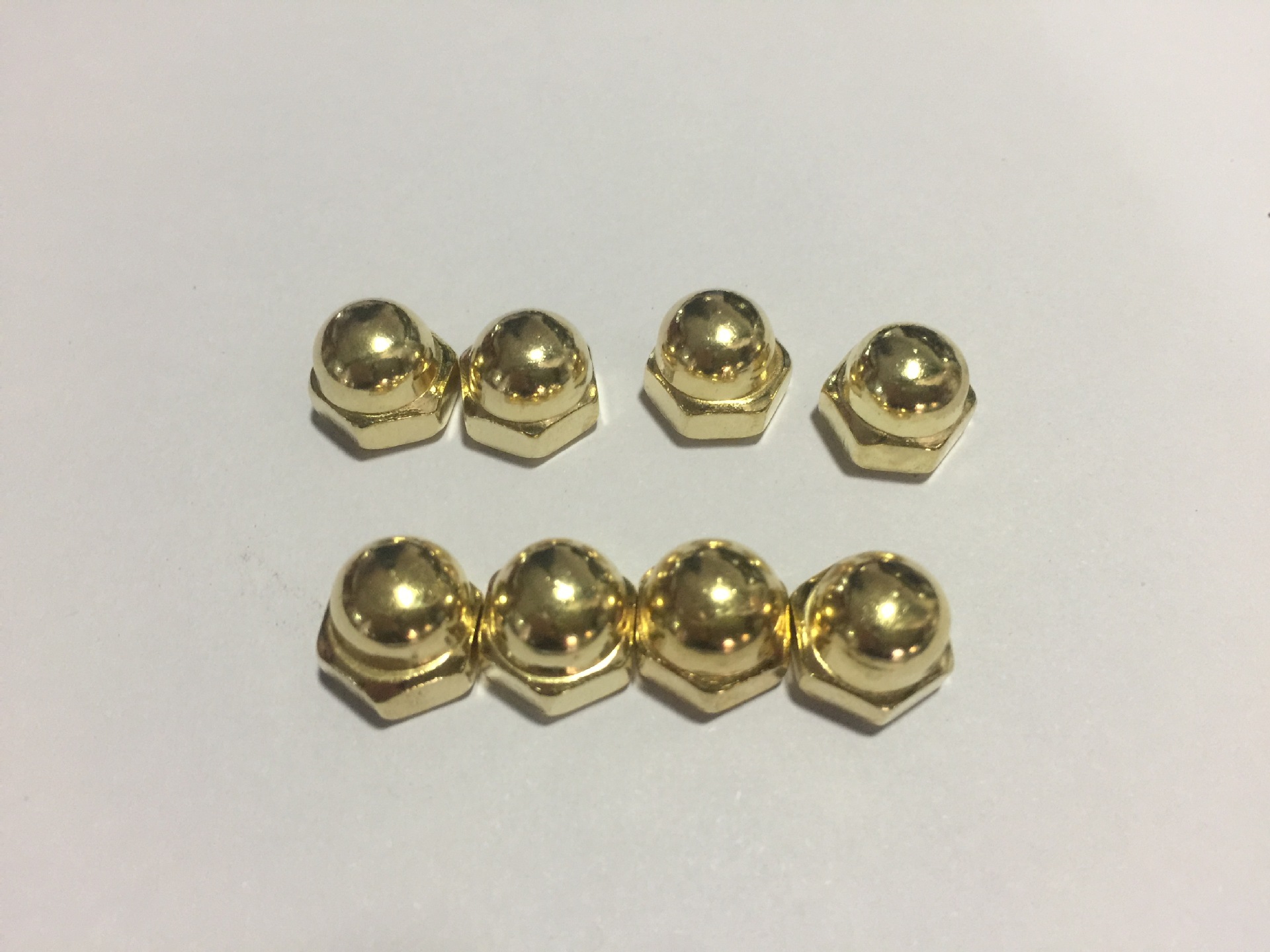 六角螺母 盖形螺帽 圆头盖母 六角螺丝装饰螺母 金色