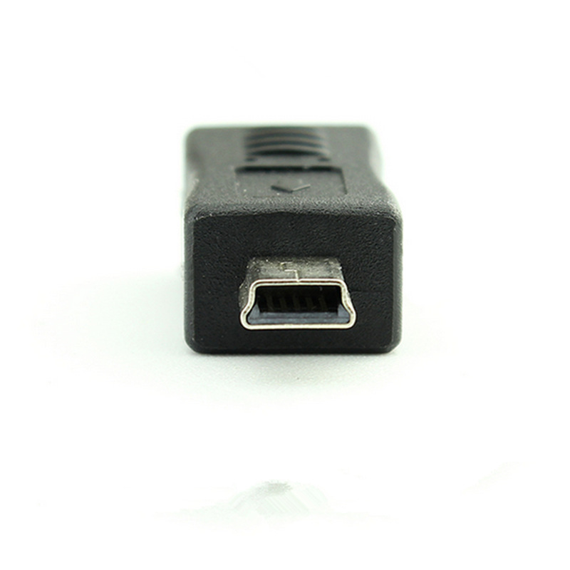 miniusb公转microusb母 转接头 5p转micro母 t型口转换插头连接器-阿