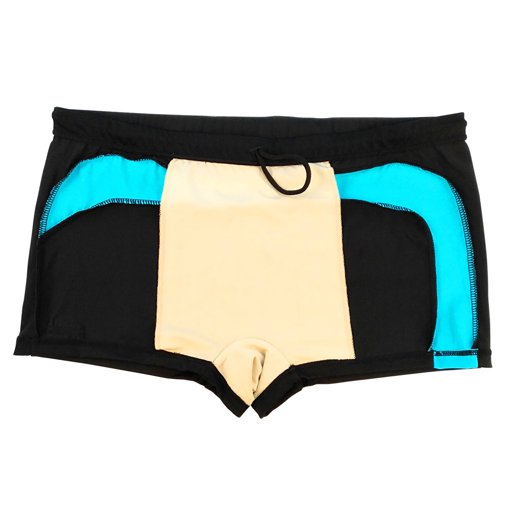 男士泳裤 低腰性感拼色个性男泳裤沙滩平角外贸泳裤(12.20出货)