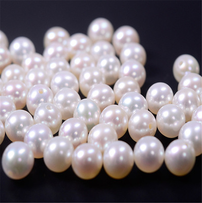 20174a级颗粒裸珠 散装纯天然淡水珍珠高品质圆强光无暇半成品定