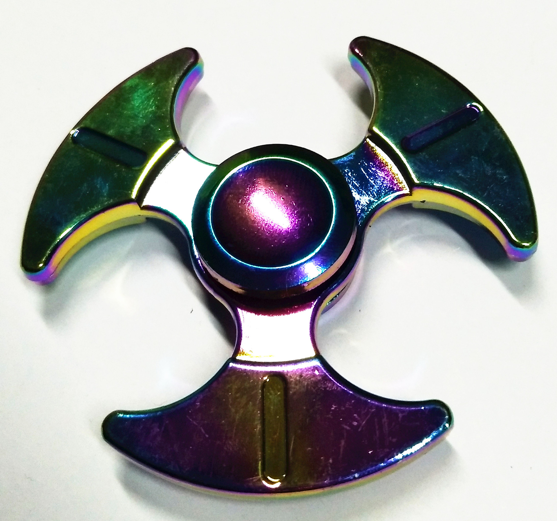 厂家批发炫彩指尖陀螺 九齿联动手指陀螺 9齿联动陀螺 现货销售