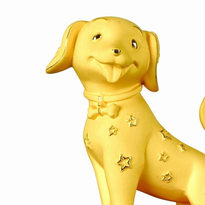 金博源绒沙金狗摆件厂家直销十二生肖狗年吉祥物保险开业周年礼品