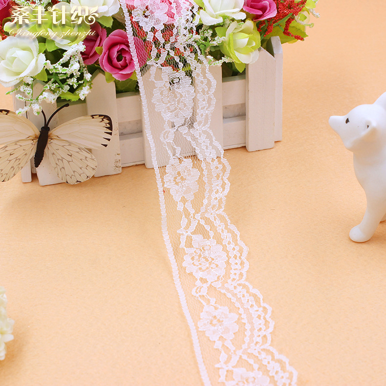 4.2cm white lace long-term spot non-elastic clothing knitted accessories