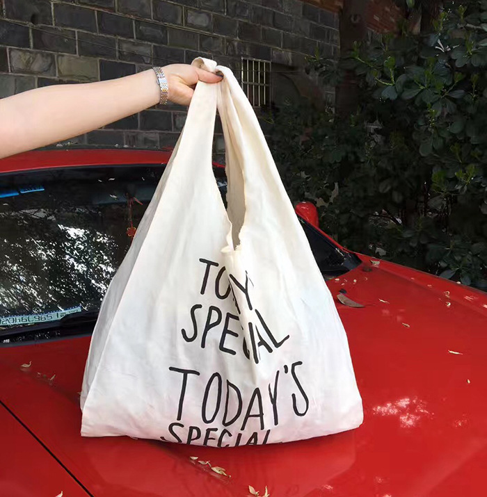 出口清新文艺原生态帆布棉布购物袋环保袋超市便携买菜包袋单肩包