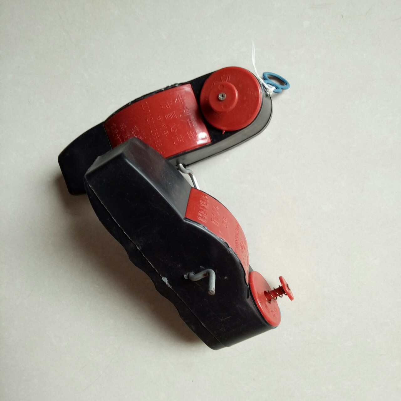 批发塑料黑红长墨斗手摇木工建筑划线工具弹线器墨斗