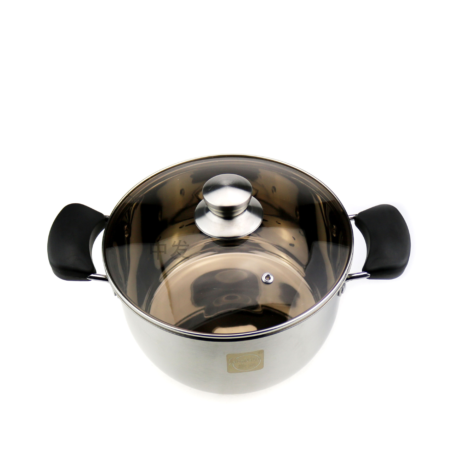 敬兴特厚不锈钢无磁汤锅 三层复合钢汤锅 奶锅 煮粥煮面热奶锅