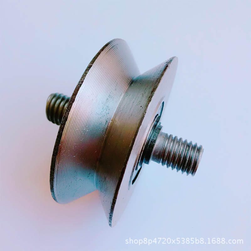 圆钢v型优质双轴承三角铁槽轮 电动门轮子 脚轮 轨道轮 轻轨滑轮