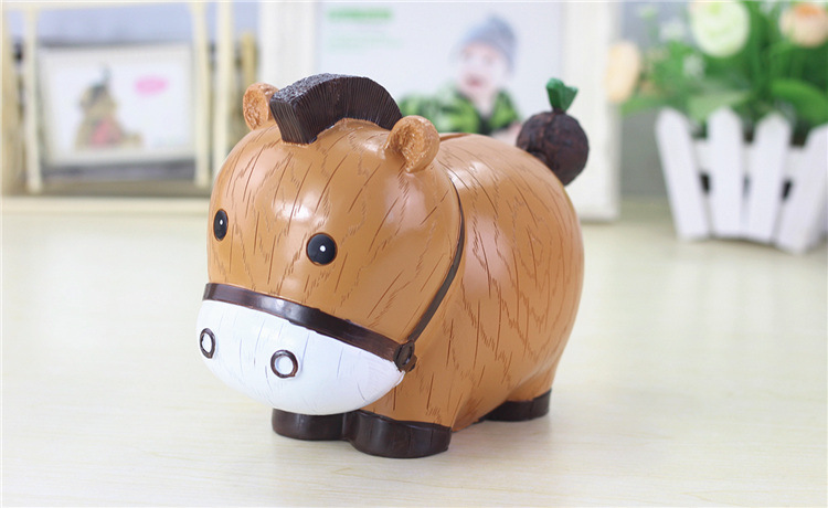 储蓄时光精美礼品十二生肖之萌马大号存钱罐儿童创意礼品家居摆件