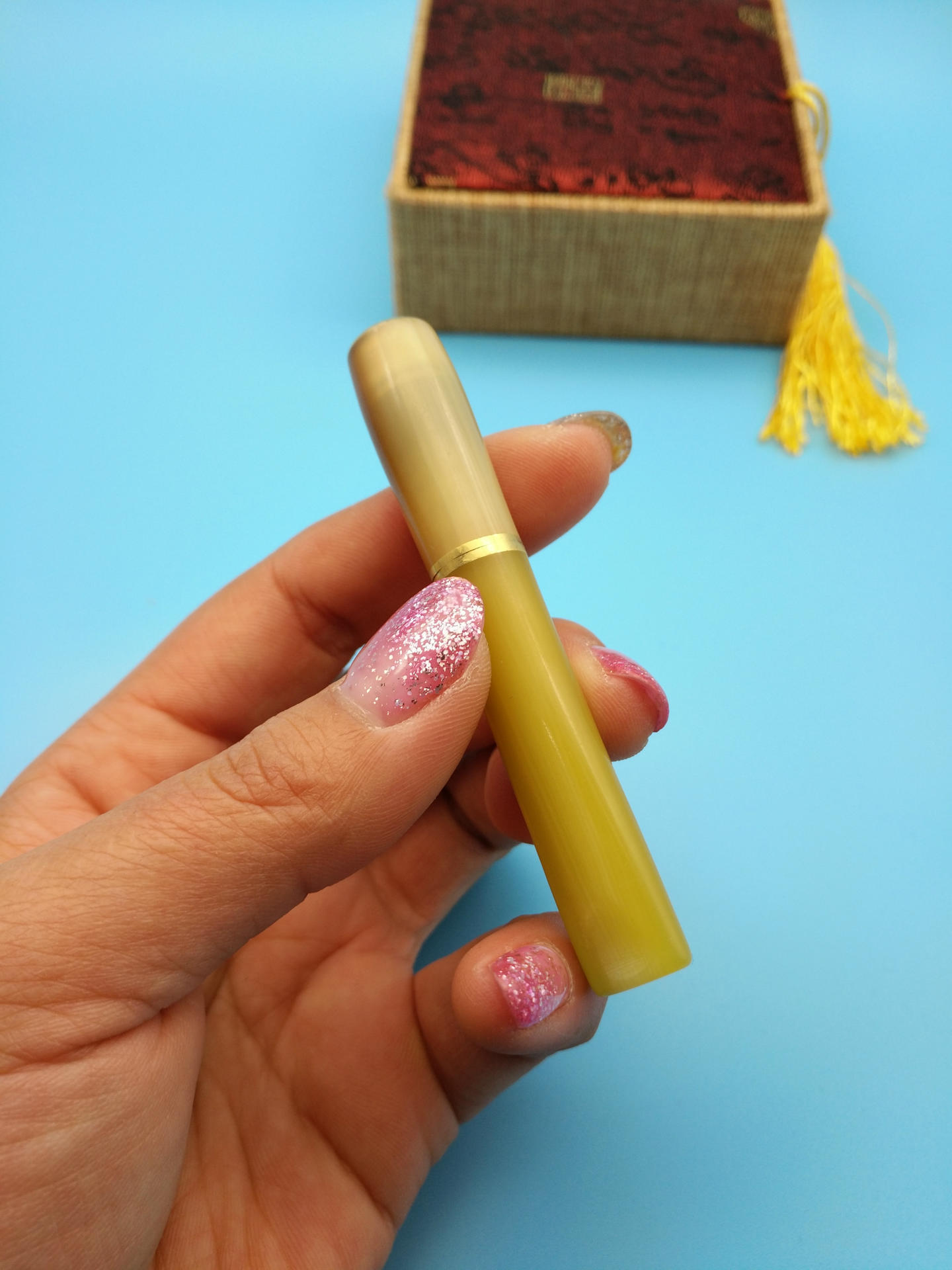 厂家直销正品天然牦牛角烟嘴循环健康双重过滤烟嘴可清洗烟斗