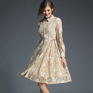 欧美范2018秋装新品名媛气质小礼服蝴蝶结长袖淑女裙子气质连衣裙