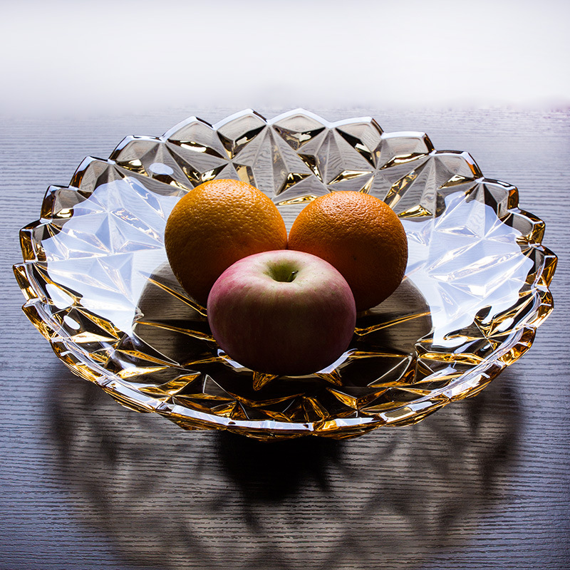 花朵玻璃水果大号盘郁金香造型玻璃器皿君子