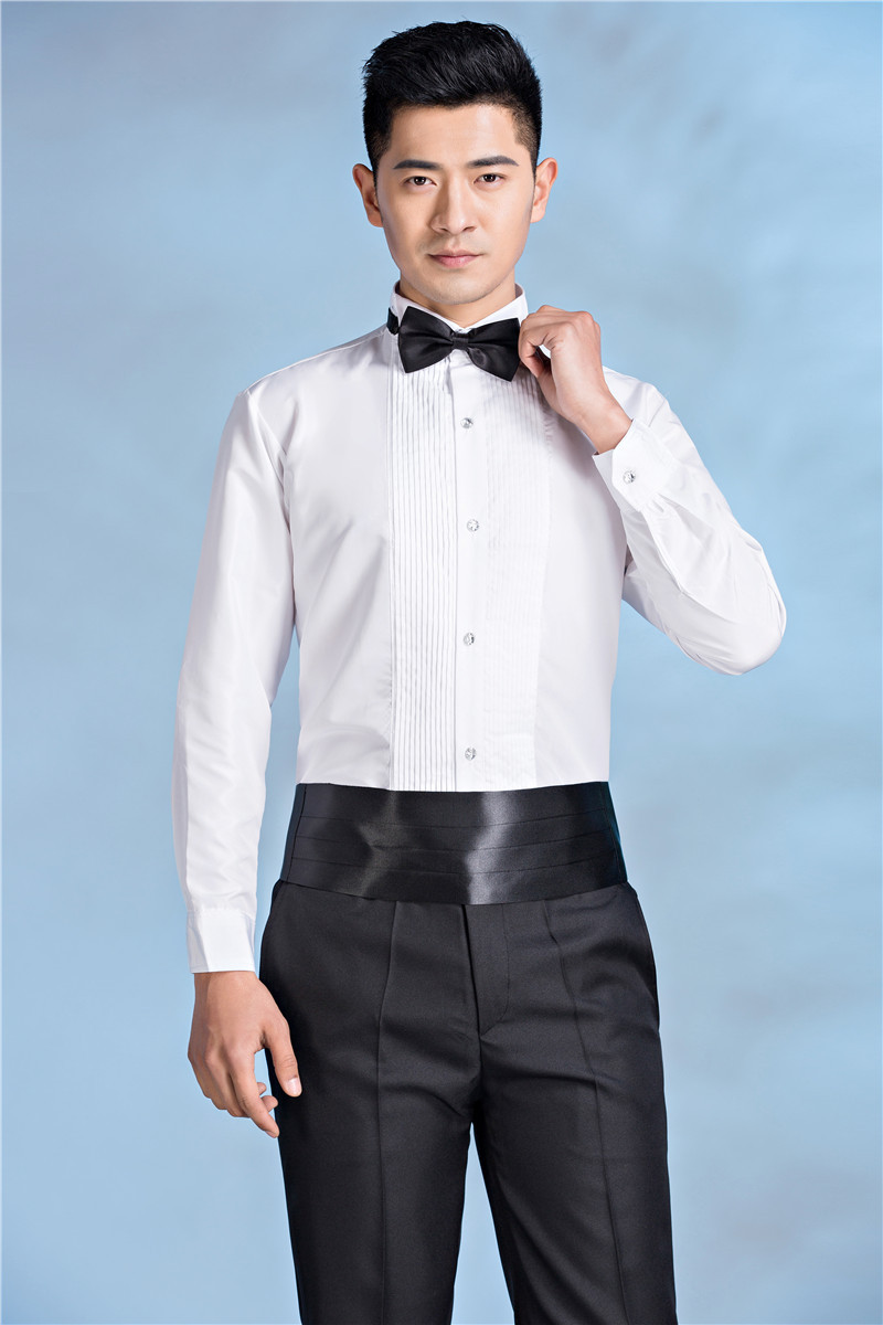 新款衬衫_纯色修身衬衫司仪黑色衬衫一件代发 - 阿里巴巴