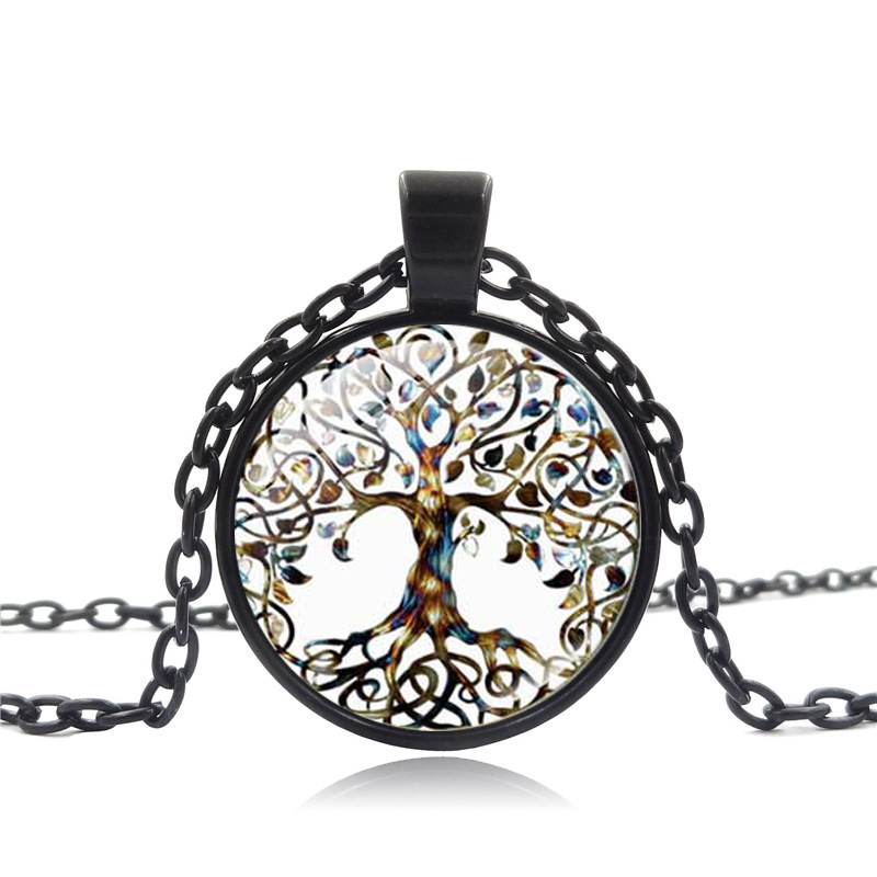 5   ebay速卖通热卖凯尔特生命之树五角星时光宝石项链复古毛