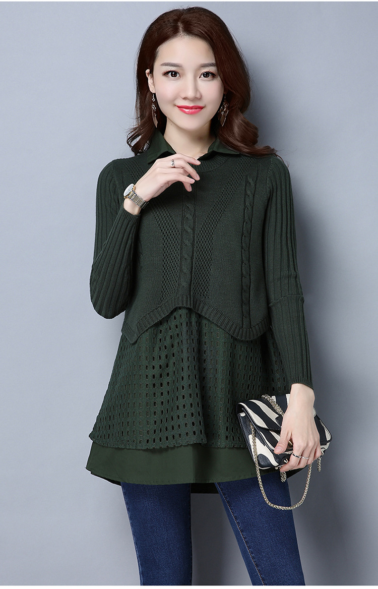 哥弟毛衣女2016秋冬新款韩牌短款圆领套头刺锈修身羊绒针织.