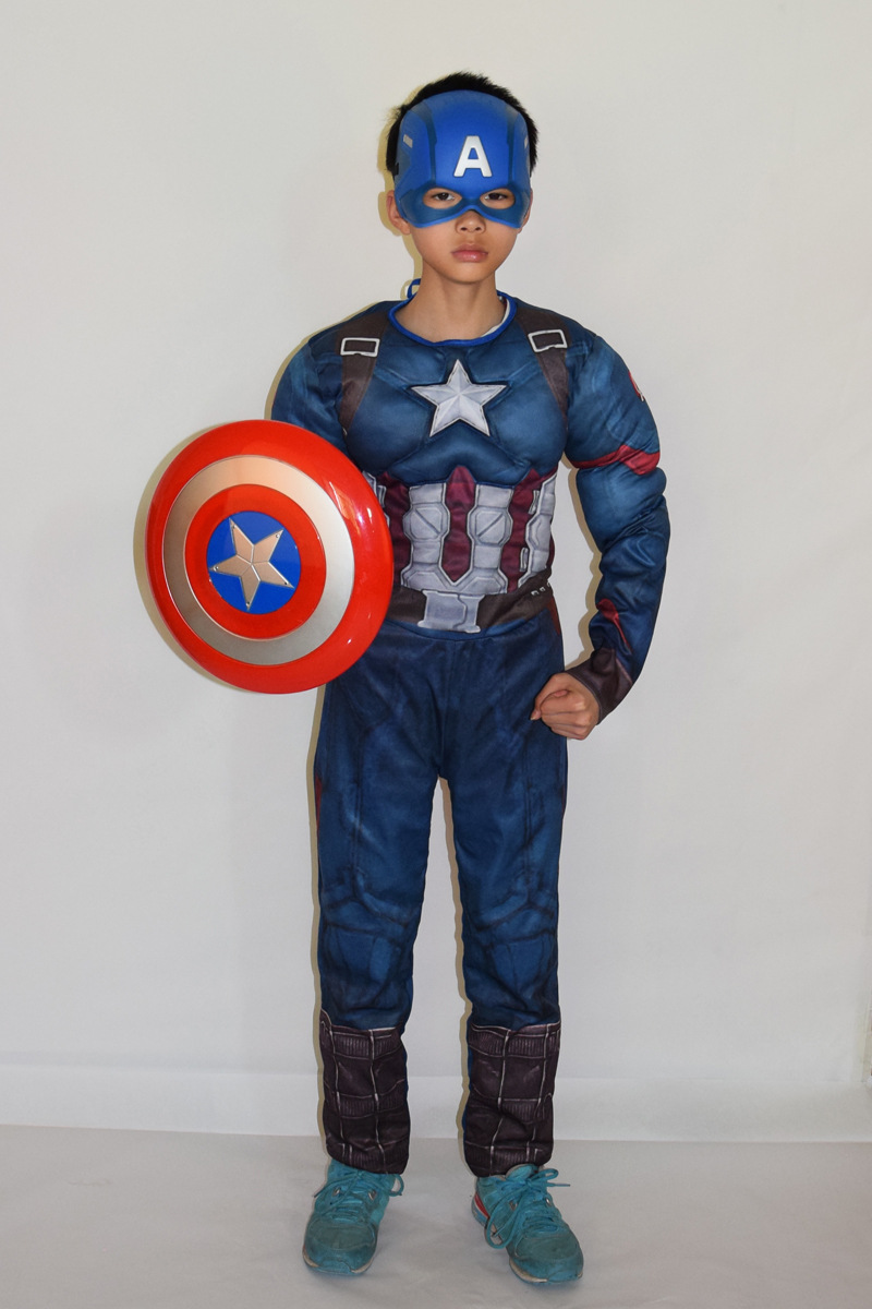 批发万圣节美队肌肉服装儿童成人肌肉cos表演演出扮演英雄服旺诺