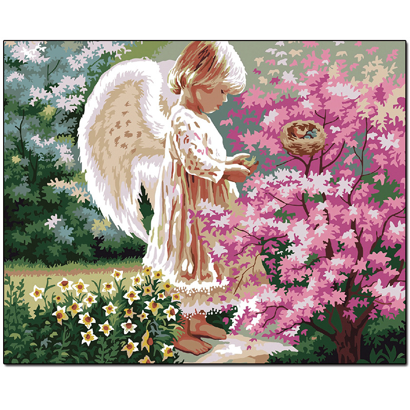 钻石画满钻油画系列 天使的救赎雏鸟 厂家