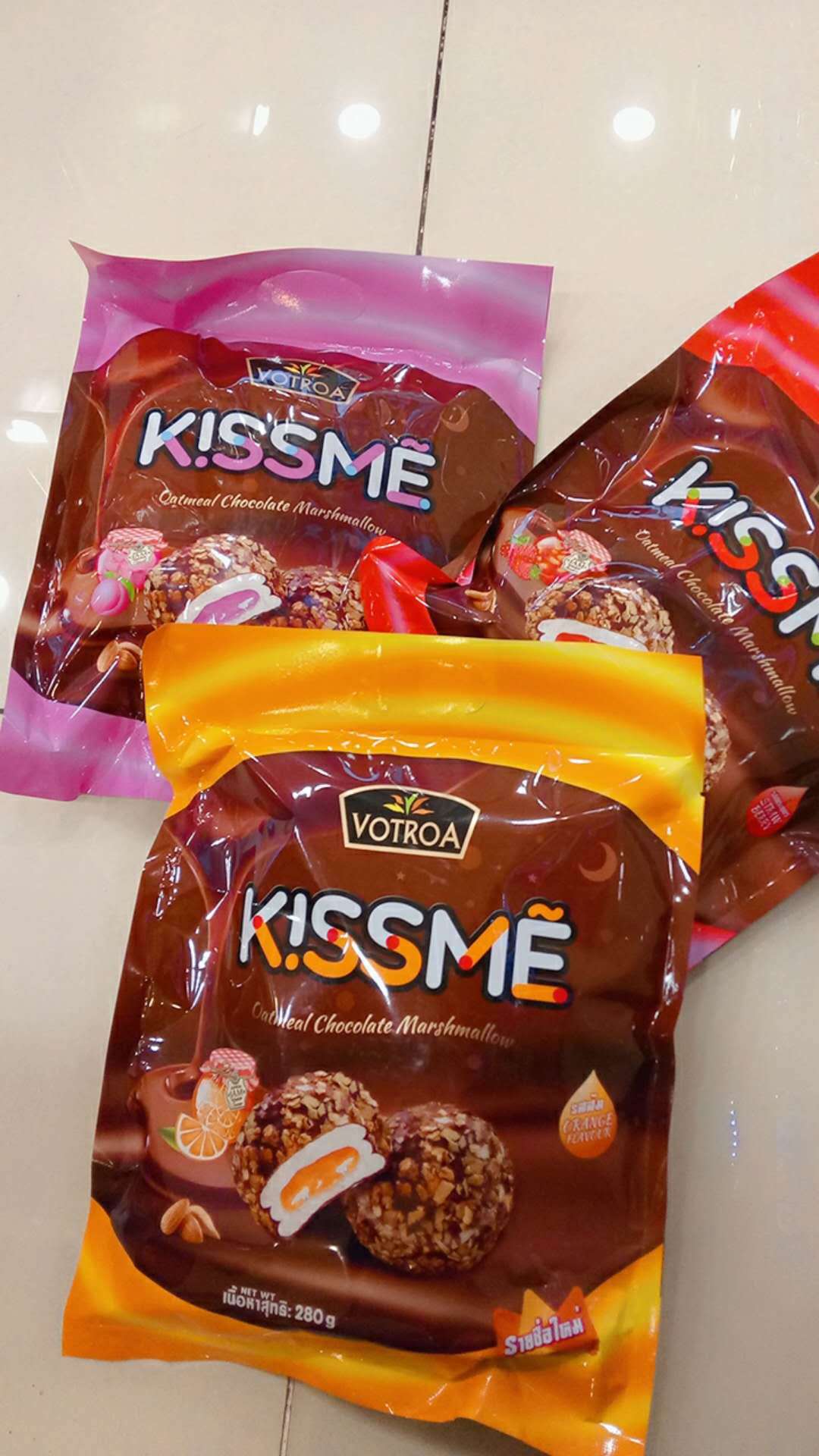 新品kissme脆皮软心巧克力(香橙味)280克