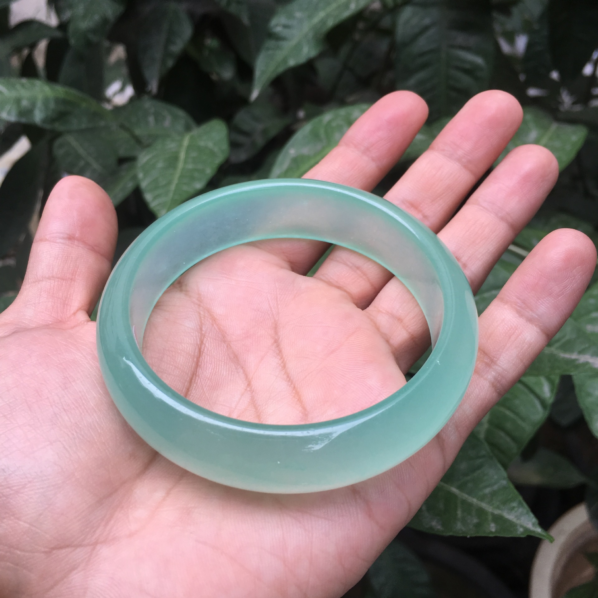 天然玉石新品 翡翠色绿 玉镯子玉手镯 翡翠豆色女款冰种玉石玉器