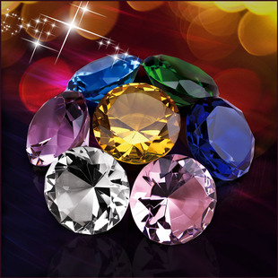 厂家直销 水晶钻石工艺品摆件 彩色 结婚礼品 家居装饰配件批发