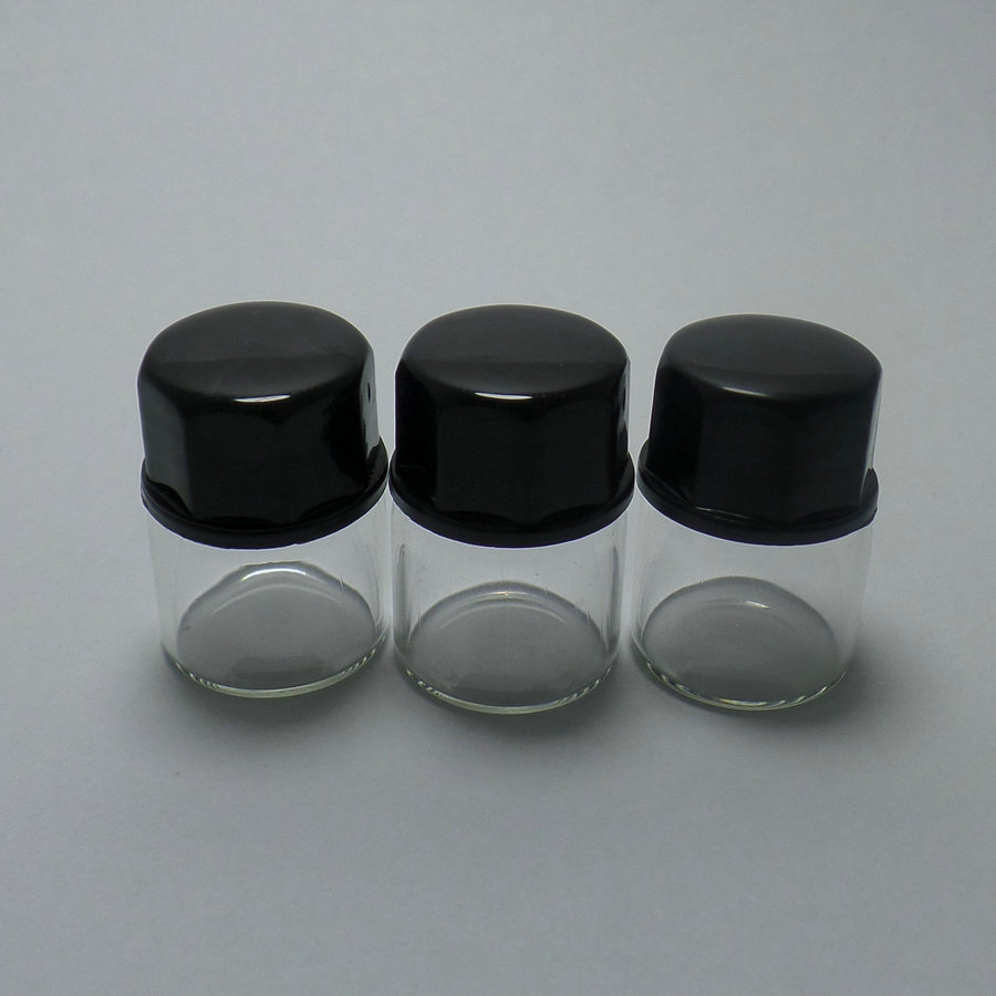 13牙螺口玻璃瓶塑料盖 精油分装小样瓶盖 黑色八角盖 可定做颜色