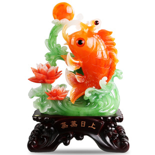 树脂蒸蒸日上摆件