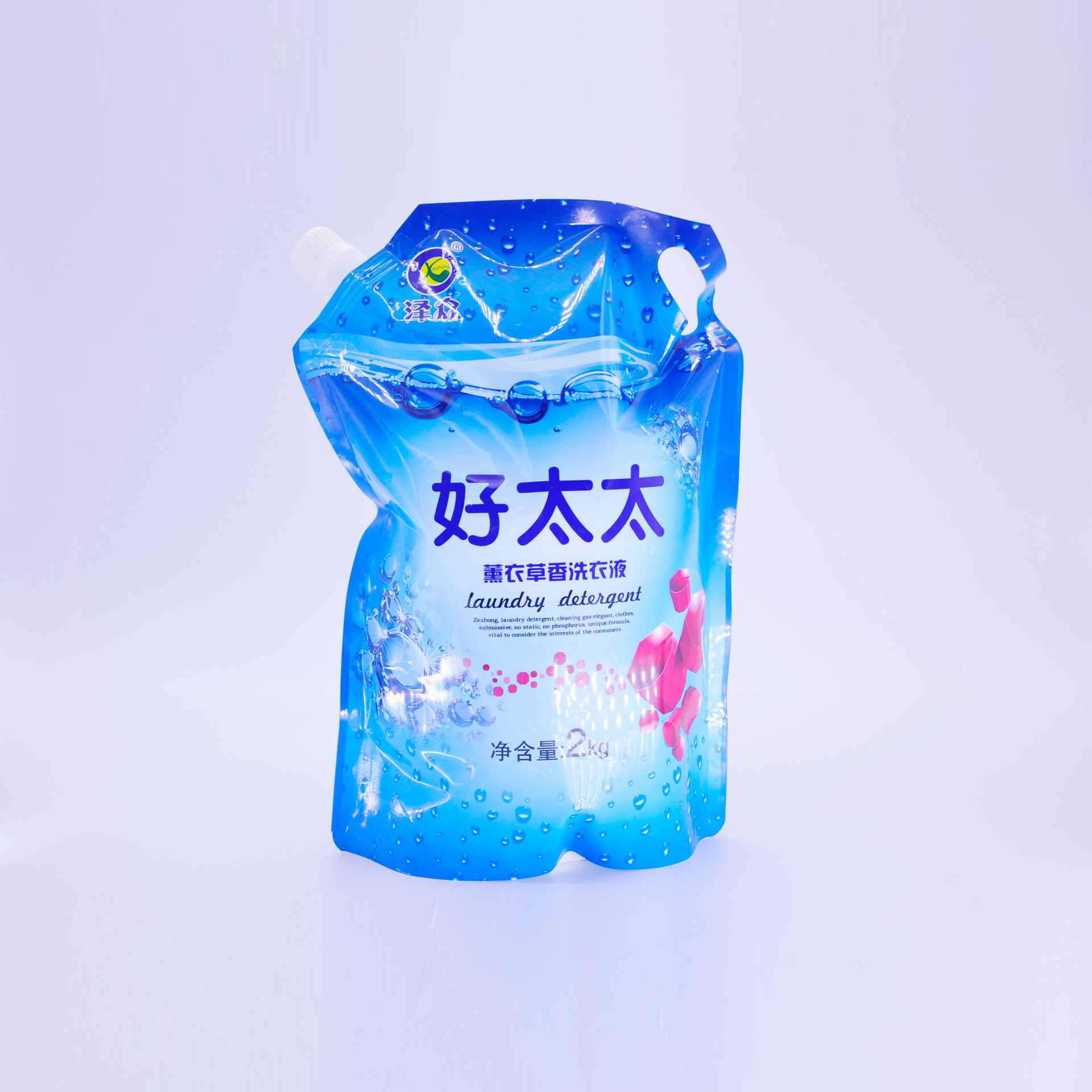 6,促销装有的规格125g洗衣液袋:方形尺寸10&times;16cm(不含底)厚度24