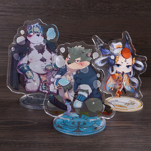 厂家定制创意亚克力卡通台卡 可拆卸台签 有机玻璃人物桌牌批发