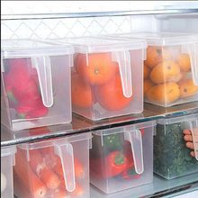 创意收纳带手柄塑料盒带盖水果蔬菜收纳盒饺子鸡蛋保鲜盒源头厂家