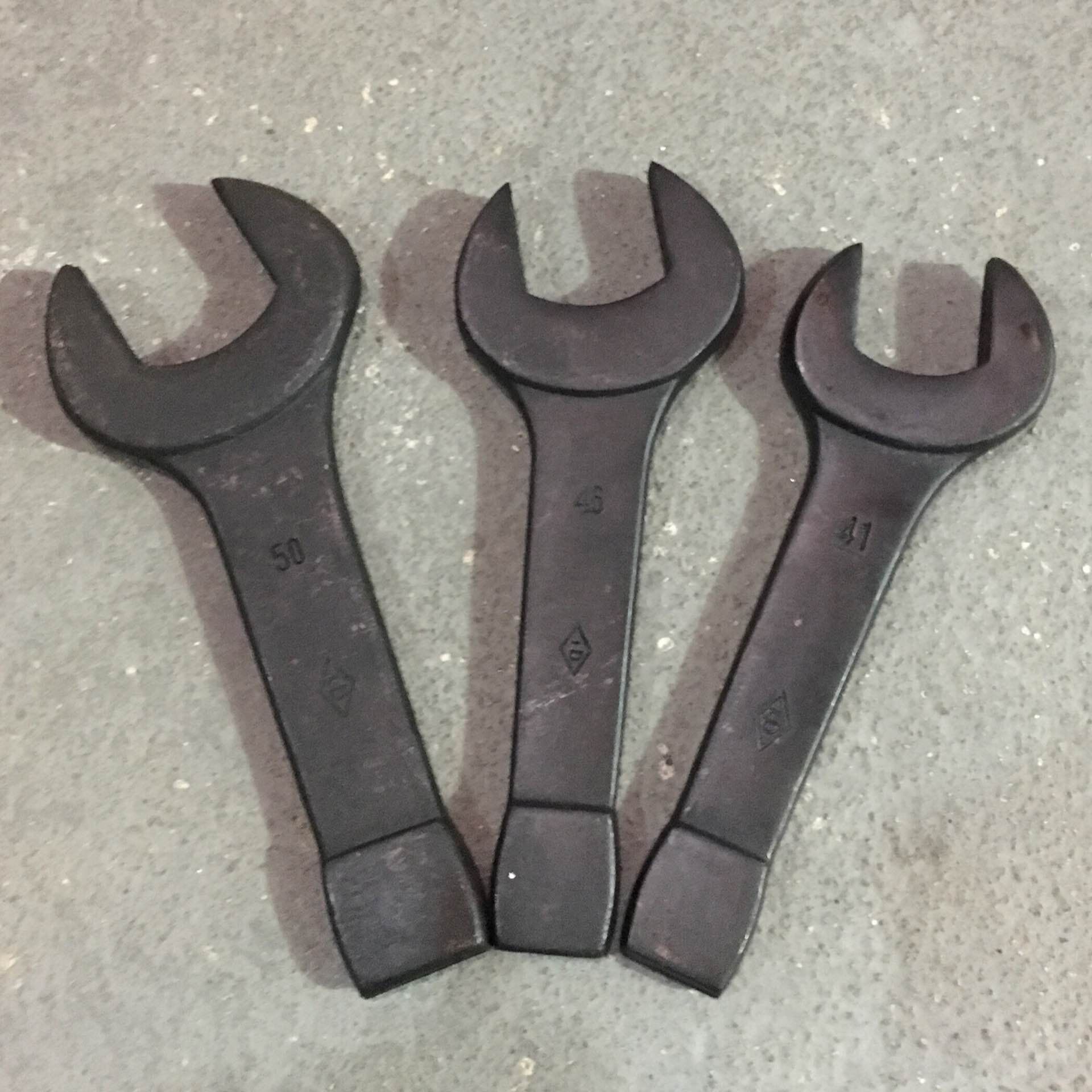 敲击开口扳手重型纯钢锻压呆头扳手