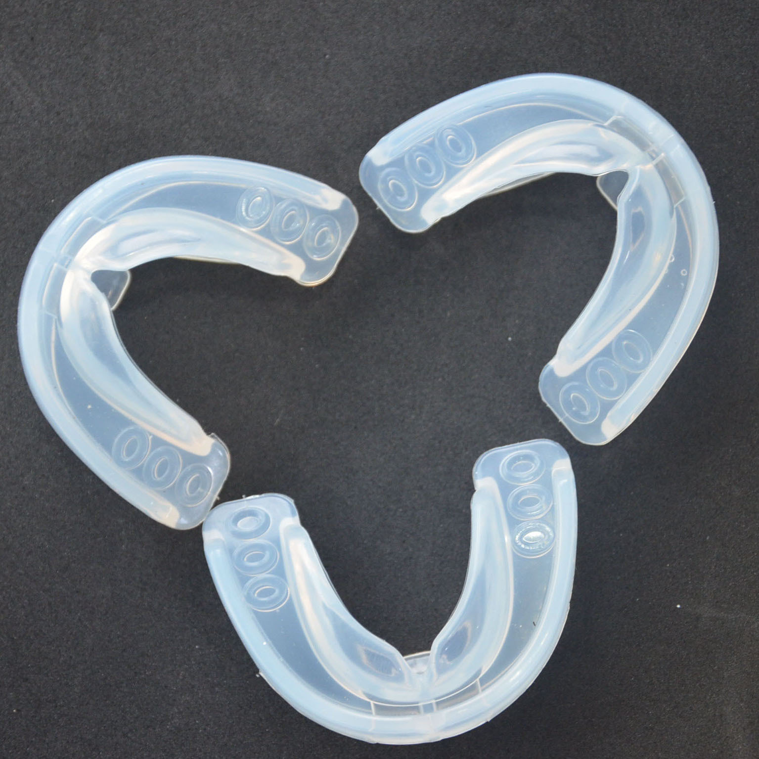 高透高弹力硅胶双齿运动牙套 夜间防磨牙硅胶牙套 硅胶牙套