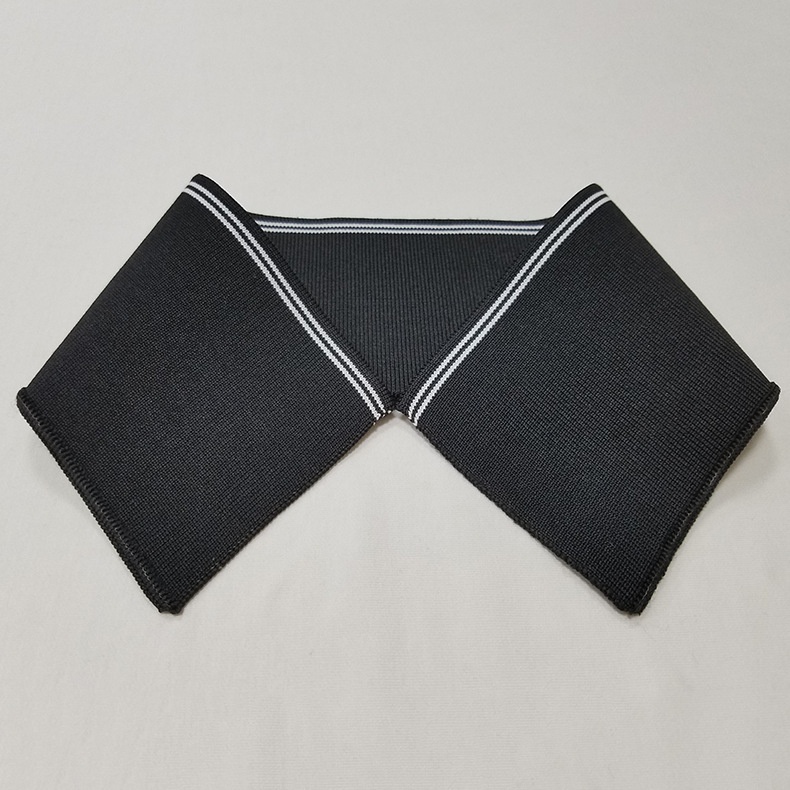 低弹丝拉架衣领罗纹扁机领针织面料校服polo衫领口袖口下摆批发