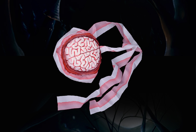 万圣节鬼节仿真僵尸血脑浆帽子万圣节恐怖恐怖大脑道具整蛊道具