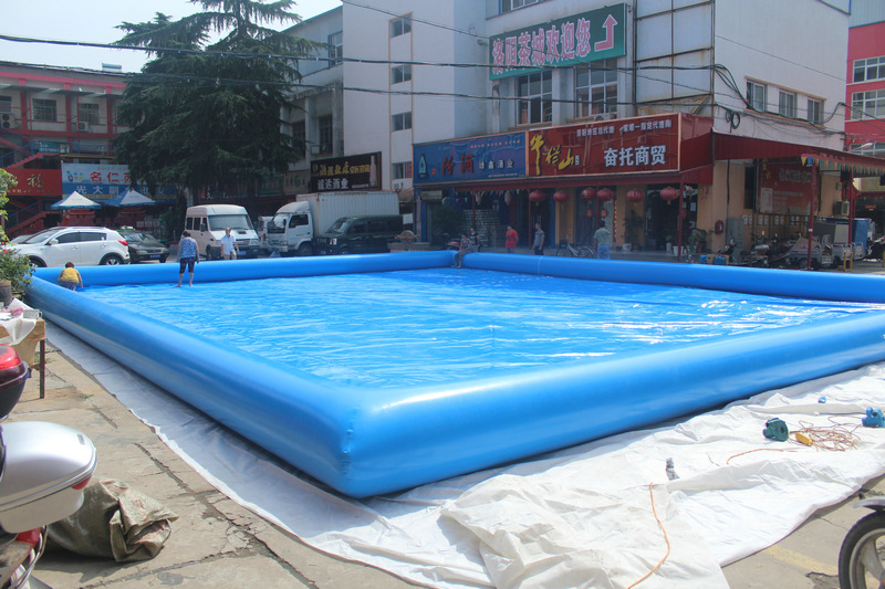 霞光游乐pvc充气水上乐园设施大型户外儿童充气支架泳池水池