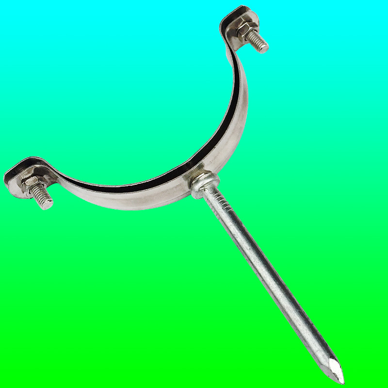 优质供应110mm半不锈钢ppr管卡 金属轻型圆形管道箍钉子铁